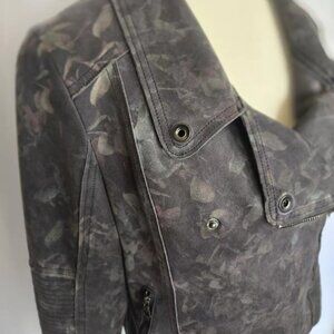 Marrakech Marni Scuba Moto Jacket in Antique Faded Floral - Large